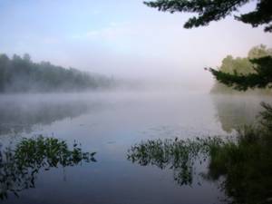 Red Chalk Lake at dawn by E Hatton