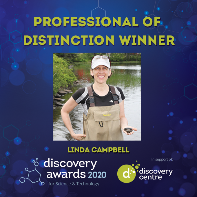 Discovery Centre Professional of Distinction Award Announcement for Linda Campbell