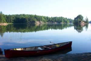 Canoe ready to go