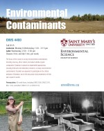 Poster for ENVS 4480 Environmental Contaminants course at SMU. Contact Dr. Campbell if interested in taking this course in Fall.